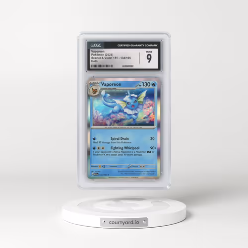 2023 Scarlet & Violet 151 - MEW EN #134/165 Vaporeon - Holo (CGC 9 MINT)