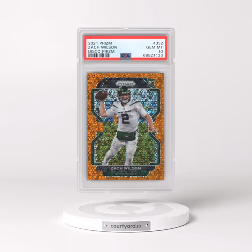 2021 Panini Prizm #332 Zach Wilson - Disco Prizm (PSA 10 GEM MINT)