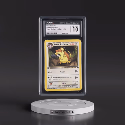2000 Team Rocket #51/82 Dark Raticate - 1st Edition 1st Edition (CGC 10 GEM MINT)