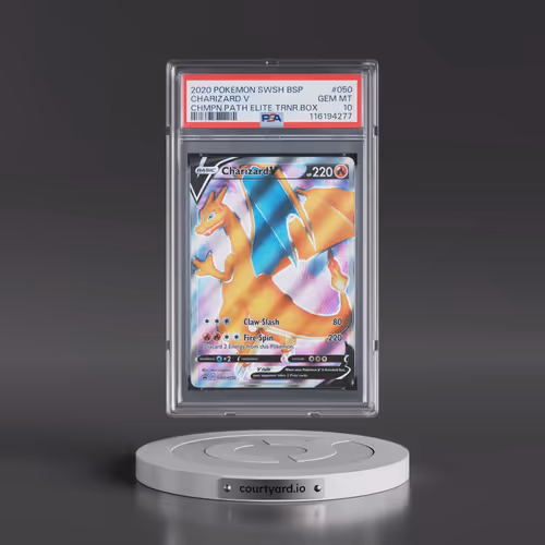 2020 Pokémon Swsh Black Star Promo #050 Charizard V - Holo Champion's Path Elite Trainer Box (PSA 10