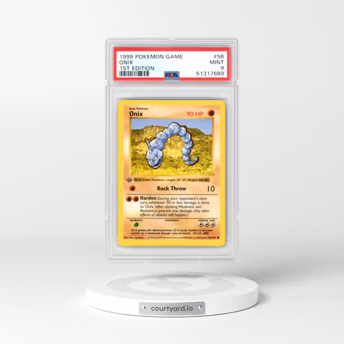 1999 Pokémon Game #56 Onix - 1st Edition (PSA 9 MINT)