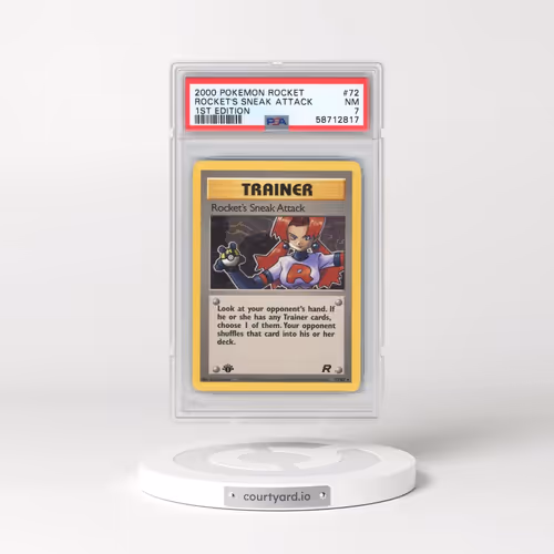 2000 Pokémon Rocket #72 Rocket's Sneak Attack - 1st Edition (PSA 7 NM)