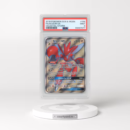 2018 Pokémon Sun & Moon Celestial Storm #158 Scizor GX - Holo Full Art (PSA 9 MINT)