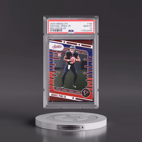 2024 Panini Absolute #108 Michael Penix Jr. - Red and Blue (PSA 10 GEM MINT)
