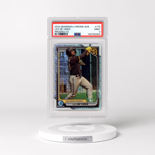 2024 Bowman Mega Box Chrome Prospects #179 Leo de Vries (PSA 9 MINT)