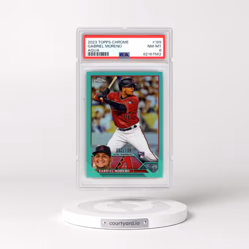 2023 Topps Chrome #189 Gabriel Moreno - Aqua Refractor (PSA 8 NM-MT)