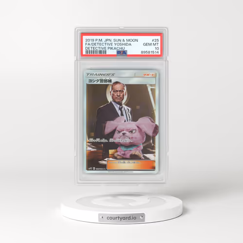 2019 Pokémon Sun & Moon Detective Pikachu #25 Detective Yoshida - Full Art (PSA 10 GEM MINT)