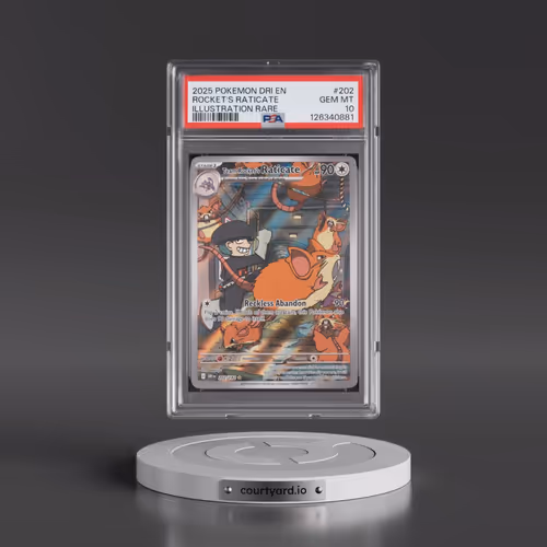 2025 Pokémon Dri EN-Destined Rivals #202 Team Rocket's Raticate - Illustration Rare (PSA 10 GEM MINT