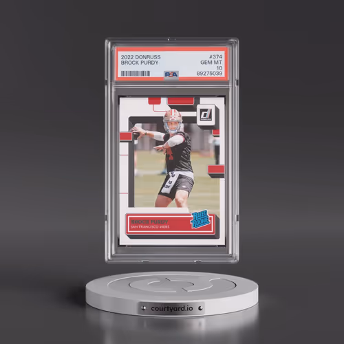 2022 Panini Donruss #374 Brock Purdy (PSA 10 GEM MINT)