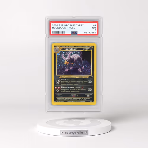 2001 Pokémon Neo Discovery #4 Houndoom - Holo (PSA 7 NM)