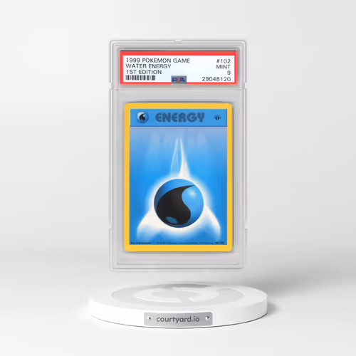 1999 Pokémon Game #102 Water Energy - 1st Edition (PSA 9 MINT)