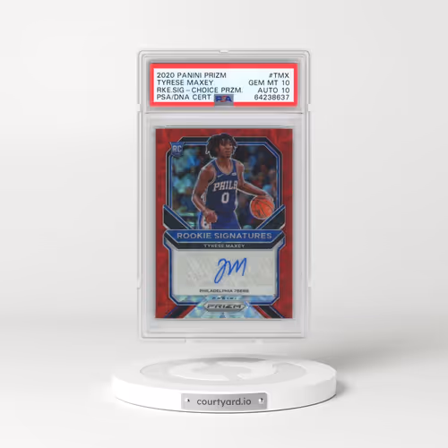 2020 Panini Prizm Rookie Signatures #TMX Tyrese Maxey - Choice Prizm (PSA 10 GEM MINT)