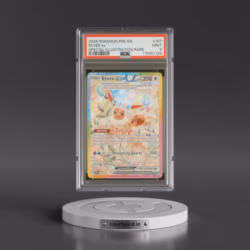 2025 Pokémon Pre EN-Prismatic Evolutions #167 Eevee EX - Holo Special Illustration Rare (PSA 9 MINT)