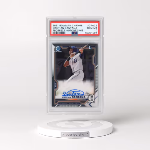 2021 Bowman Chrome Prospect Autographs #CPACS Cristian Santana (PSA 10 GEM MINT)