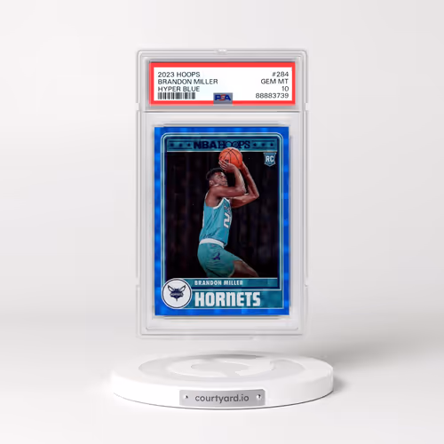 2023 Panini NBA Hoops #284 Brandon Miller - Hyper Blue (PSA 10 GEM MINT)