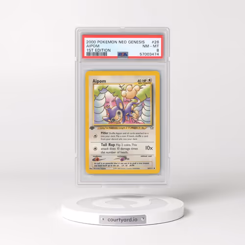 2000 Pokémon Neo Genesis #26 Aipom - 1st Edition (PSA 8 NM-MT)