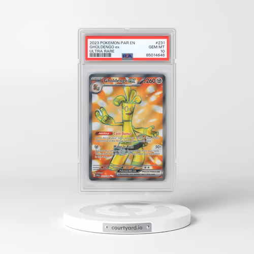2023 Pokémon Par EN-Paradox Rift #231 Gholdengo EX - Holo Ultra Rare (PSA 10 GEM MINT)