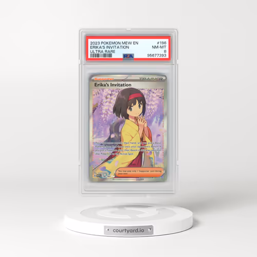 2023 Pokémon Mew EN-151 #196 Erika's Invitation - Ultra Rare (PSA 8 NM-MT)