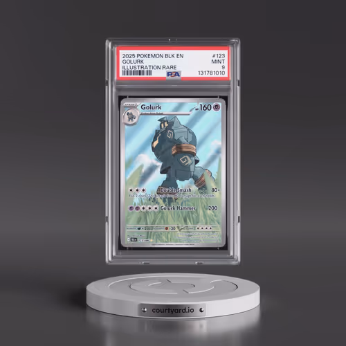 2025 Pokémon Blk EN-Black Bolt #123 Golurk - Illustration Rare (PSA 9 MINT)
