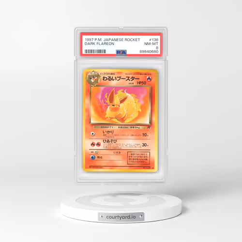 1997 Rocket Gang #136 Dark Flareon (PSA 8 NM-MT)