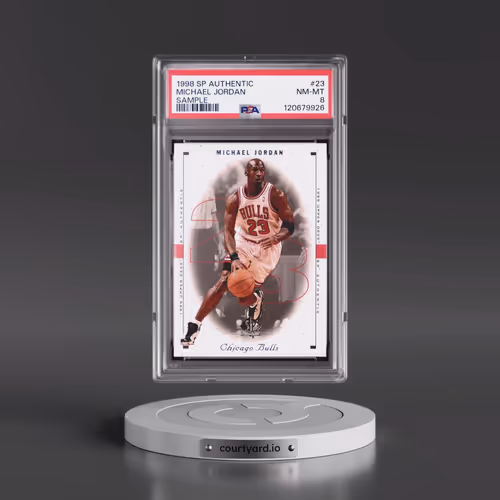 1998 SP Authentic #23 Michael Jordan - Sample (PSA 8 NM-MT)