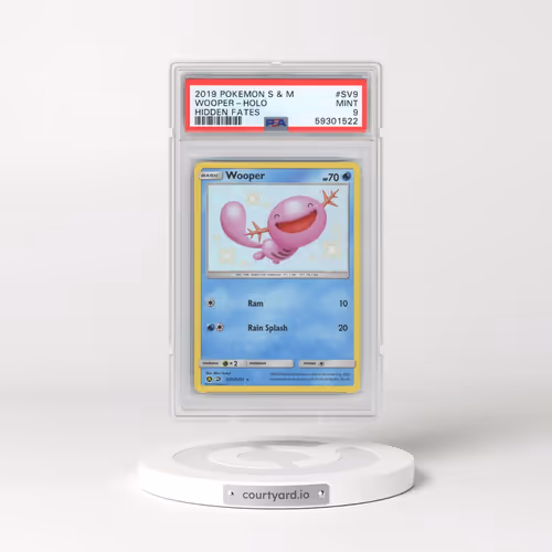 2019 Pokémon Sun & Moon Hidden Fates #SV9 Wooper - Holo (PSA 9 MINT)