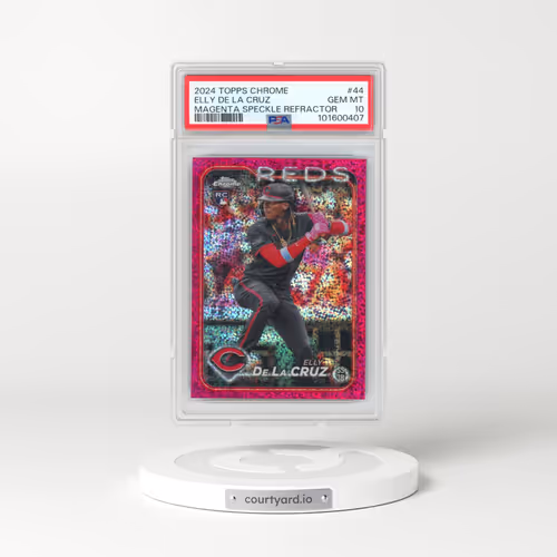 2024 Topps Chrome #44 Elly de La Cruz - Magenta Speckle Refractor (PSA 10 GEM MINT)