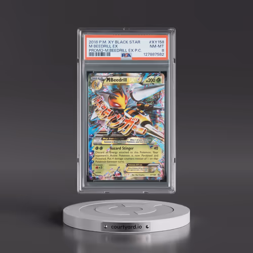2016 Pokémon XY Black Star Promo #XY158 M Beedrill EX - Holo Mega Beedrill EX Premium Collection (PS