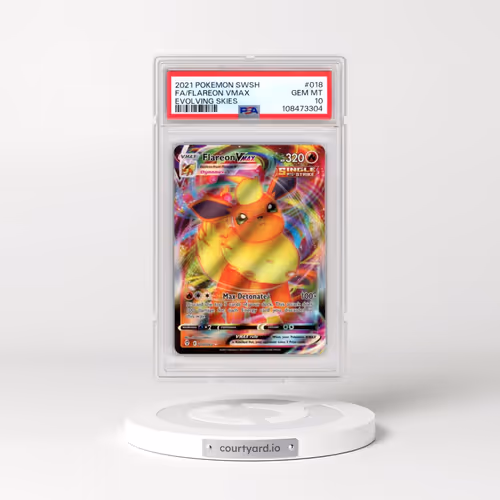 2021 Pokémon Sword & Shield Evolving Skies #018 Flareon Vmax - Full Art (PSA 10 GEM MINT)