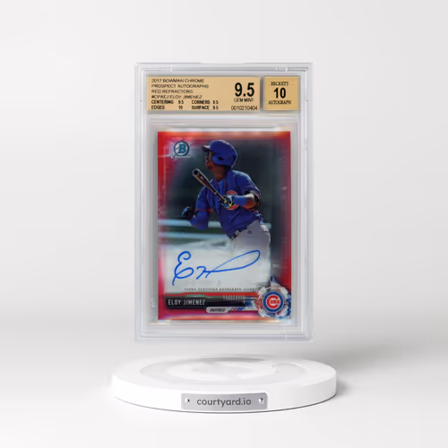 2017 Bowman Chrome Prospect Autographs Red Refractors #CPAEJ Eloy Jimenez (BGS 9.5 GEM MINT)