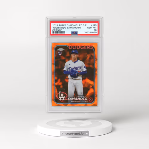 2024 Topps Chrome Sapphire Update Series #149 Yoshinobu Yamamoto - Orange (PSA 10 GEM MINT)