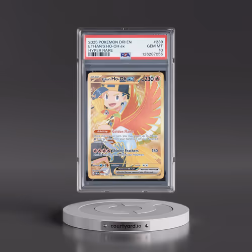 2025 Pokémon Dri EN-Destined Rivals #239 Ethan's HO-Oh EX - Holo Hyper Rare (PSA 10 GEM MINT)