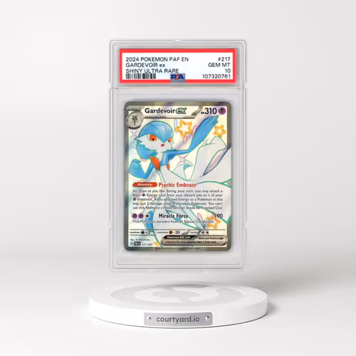 2024 Pokémon Paf EN-Paldean Fates #217 Gardevoir EX - Holo Shiny Ultra Rare (PSA 10 GEM MINT)