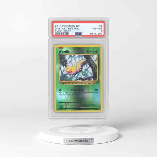 2016 Evolutions #5 Weedle - Reverse Holo (PSA 8 NM-MT)