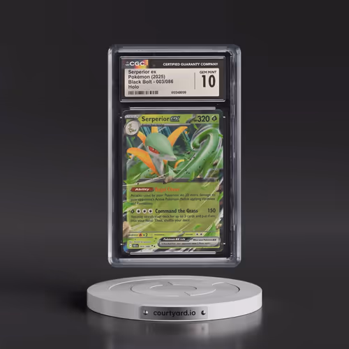 2025 Black Bolt - BLK EN #003/086 Serperior ex - Holo (CGC 10 GEM MINT)