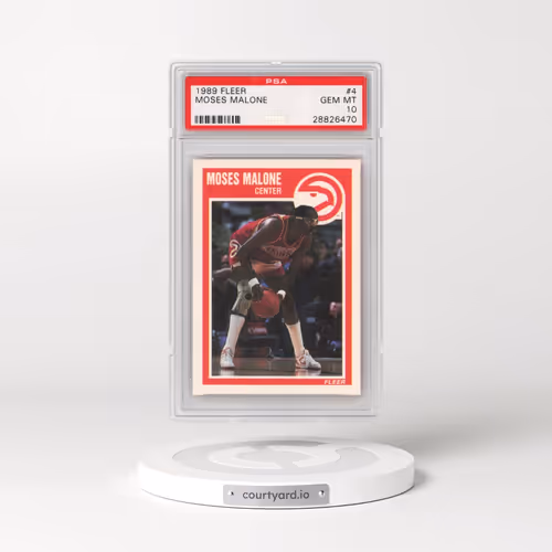 1989 Fleer #4 Moses Malone (PSA 10 GEM MINT)