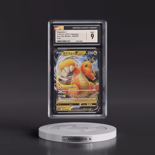 2021 Pokémon Sword & Shield Blue Sky Stream #042 Dragonite V - Holo (CGC 9 MINT)