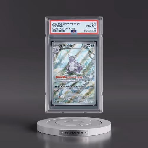 2023 Pokémon Mew EN-151 #174 Nidoking - Illustration Rare (PSA 10 GEM MINT)
