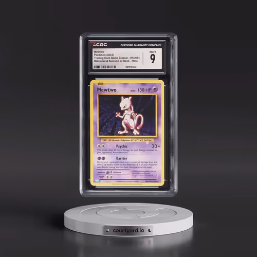 2023 Pokémon Clb-Trading Card Game Classic Blastoise & Suicune EX Deck #014 Mewtwo (CGC 9 MINT)