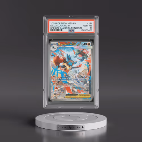 2025 Pokémon Meg EN-Mega Evolution #179 Mega Lucario EX - Holo Special Illustration Rare (PSA 10 GEM