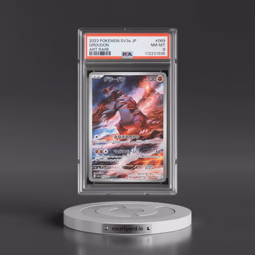 2023 Pokémon Sv3a-Raging Surf #069 Groudon - Art Rare (PSA 8 NM-MT)