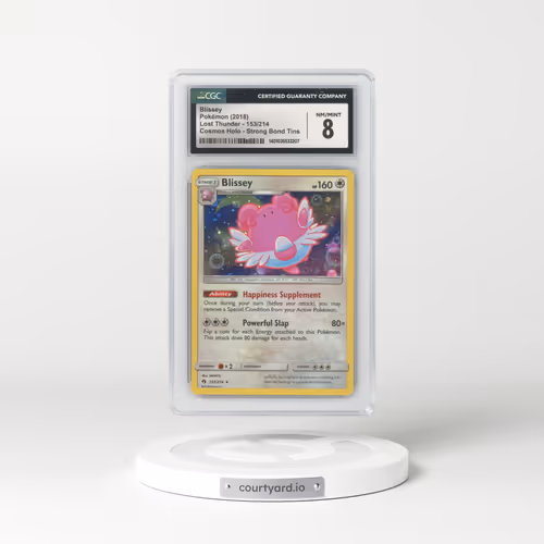 2018 Lost Thunder #153/214 Blissey - Cosmos Holo Strong Bond Tins (CGC 8 NM-MT)