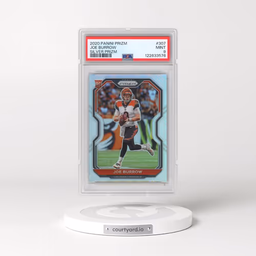 2020 Panini Prizm #307 Joe Burrow - Silver Prizm (PSA 9 MINT)