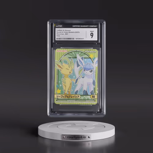 2023 Scarlet & Violet Stickers (Marumiya Archway BG) - Japanese #40 Leafeon & Glaceon - Holo (CG