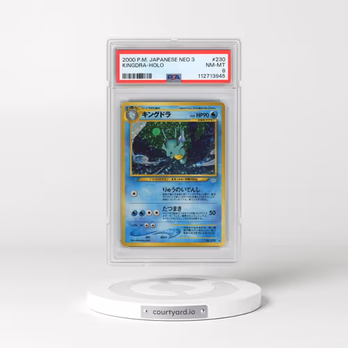 2000 Pokémon Neo 3 #230 Kingdra - Holo (PSA 8 NM-MT)