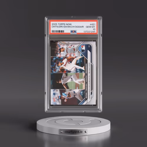 2025 Topps Now #421 Shinnosuke Ogasawara/Shohei Ohtani/YU Darvish/Yusei Kikuchi (PSA 10 GEM MINT)