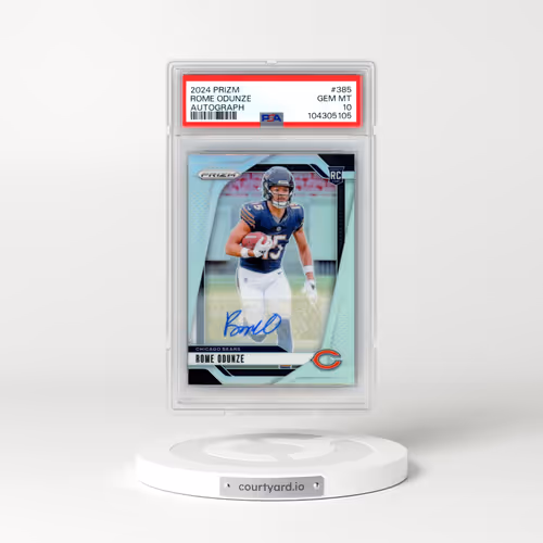 2024 Panini Prizm #385 Rome Odunze - Autograph (PSA 10 GEM MINT)