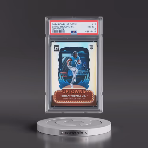 2024 Panini Donruss Optic Uptowns #12 Brian Thomas Jr. (PSA 8 NM-MT)