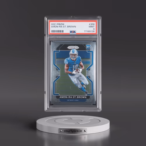 2021 Panini Prizm #358 Amon-RA St. Brown (PSA 9 MINT)