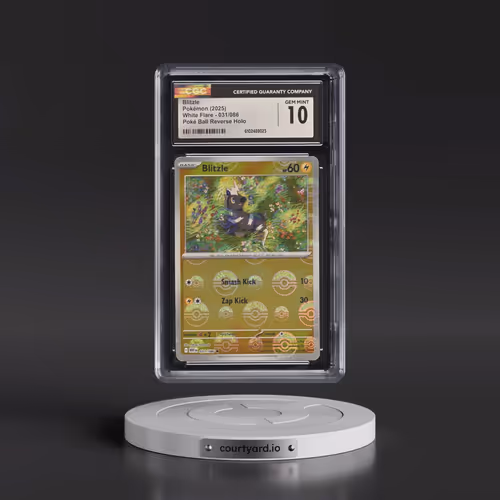 2025 White Flare - WHT EN #031/086 Blitzle - Reverse Holo Poké Ball (CGC 10 GEM MINT)